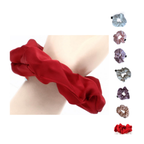 Axooms Large Silk Hair Scrunchies – 2-Pack Jumbo Satin Elastics, No-Pull Hair Ties for Thick & Thin Hair (Ponytails, Buns & Braids)