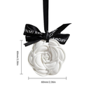 Axooms 3-Pack Flower-Shaped Scented Capsules – Hanging Ceramic Sachets for Closets, Drawers, Cars & Small Spaces (Floral, White)