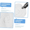 Axooms 6-Pack Flower-Shaped Scented Capsules – Hanging Ceramic Sachets for Closets, Drawers, Cars & Small Spaces (Floral, White)