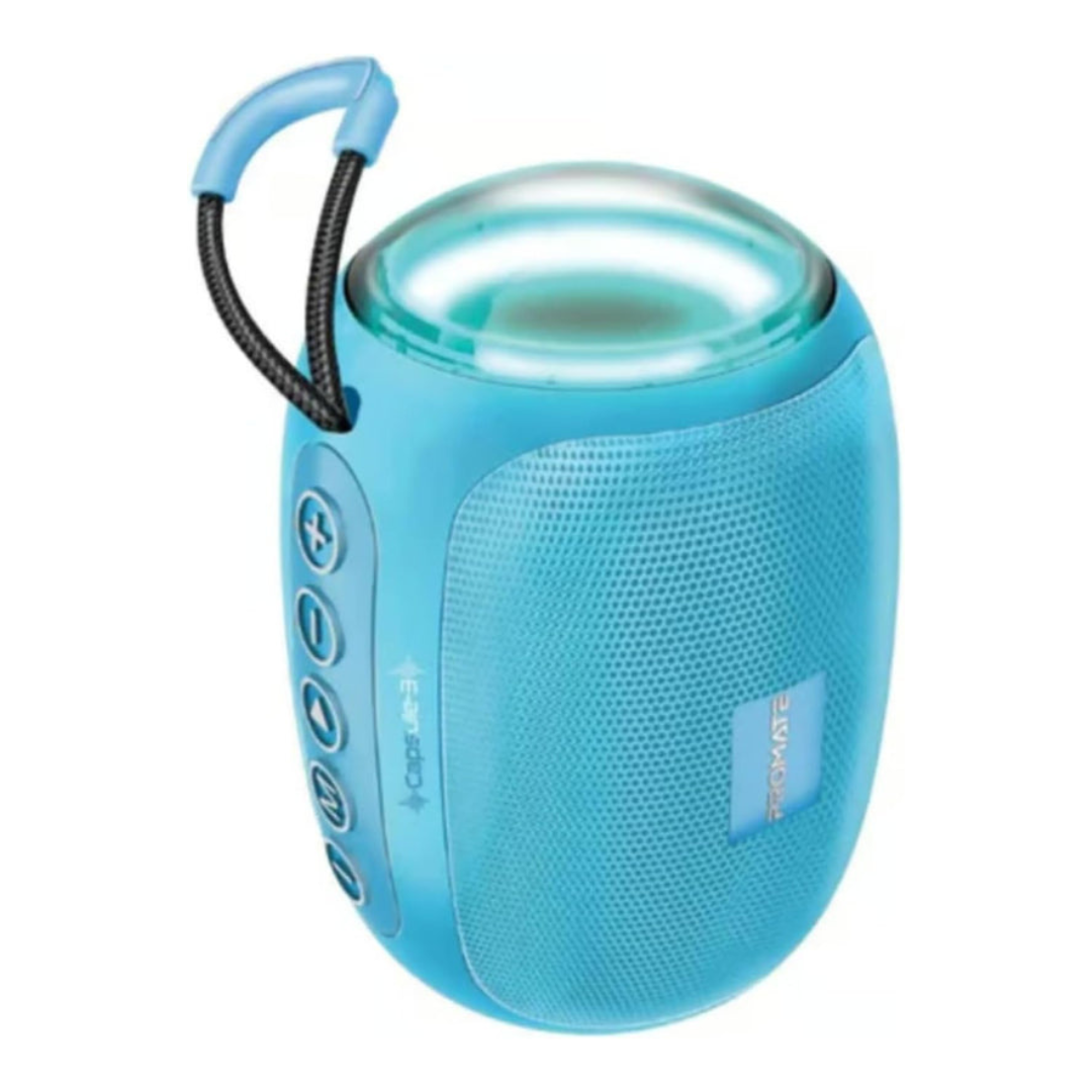 Axooms Capsule-3 Bluetooth Speaker – 5W Portable with LED Lights, TWS, BT 5.3, AUX/USB/TF Speaker