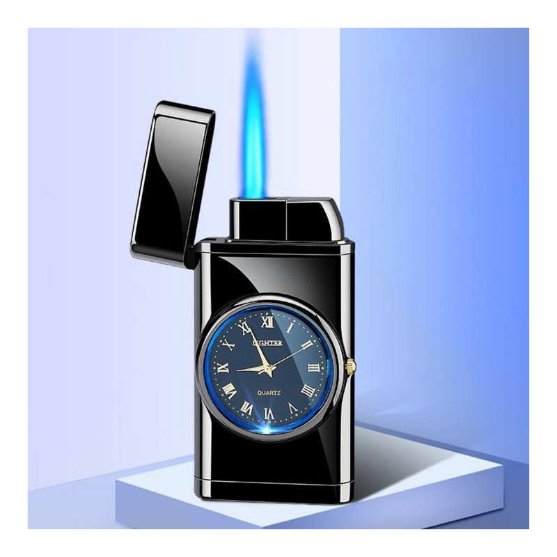 2-in-1 Electric Lighter with Built-in Watch and Rocker Arm