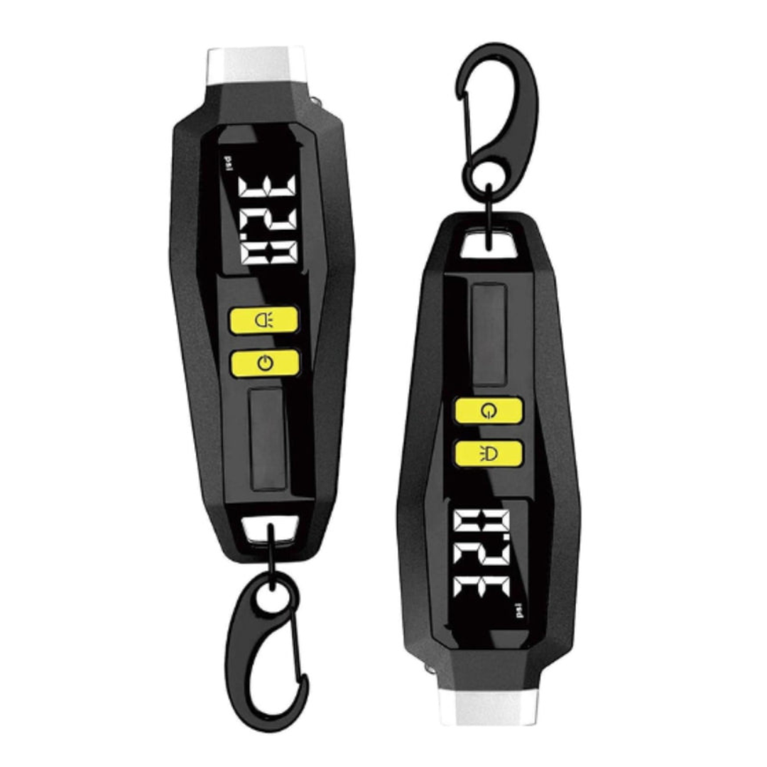 Axooms Compact Digital Tyre Pressure Gauge with Keyring – LED Display, 5–99 PSI