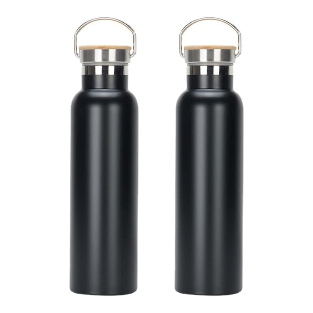 Axooms 500 ml Insulated Stainless-Steel Water Bottle – Leak-Proof, Double-Wall Vacuum Flask (Hot 12h / Cold 24h), BPA-Free – Black