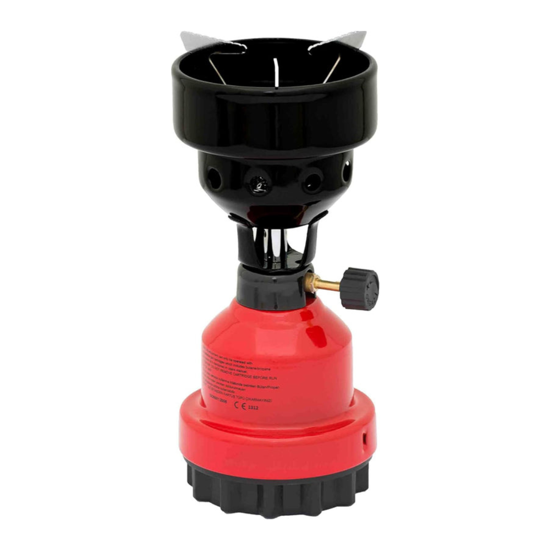 Axooms Portable Hookah Camping Stove – 190g Gas Cartridge Charcoal Burner (Red)