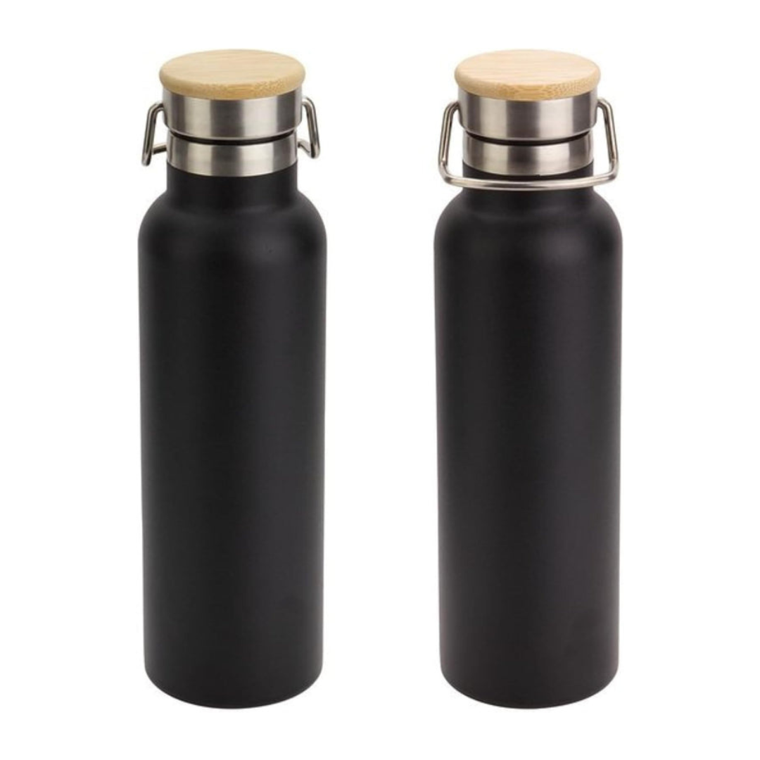 Axooms 500 ml Insulated Stainless-Steel Water Bottle – Leak-Proof, Double-Wall Vacuum Flask (Hot 12h / Cold 24h), BPA-Free – Black