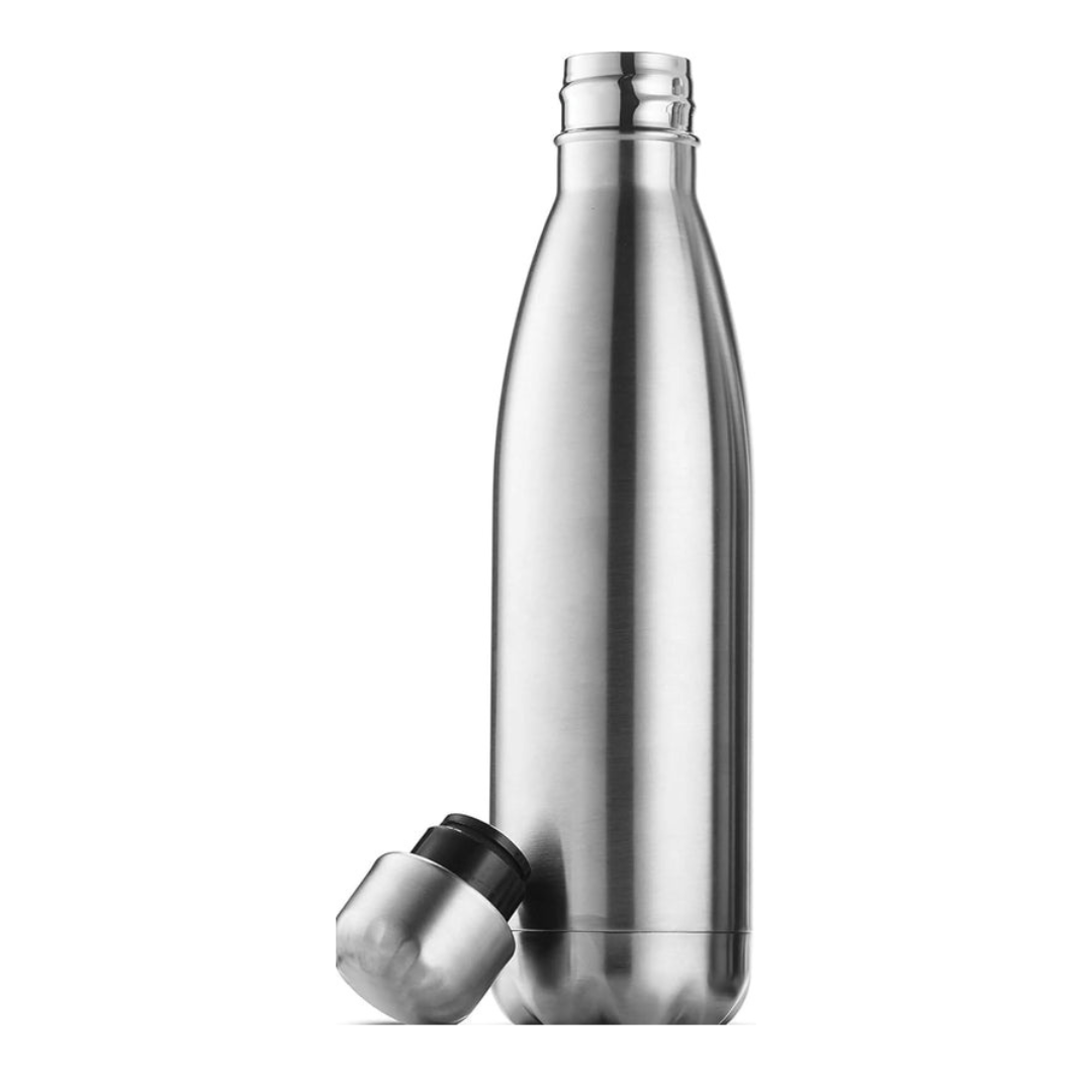 500 ml Stainless Steel Insulated Water Bottle – Leak-Proof, Double-Wall Vacuum Flask (Hot & Cold), BPA-Free, Travel-Ready – Black