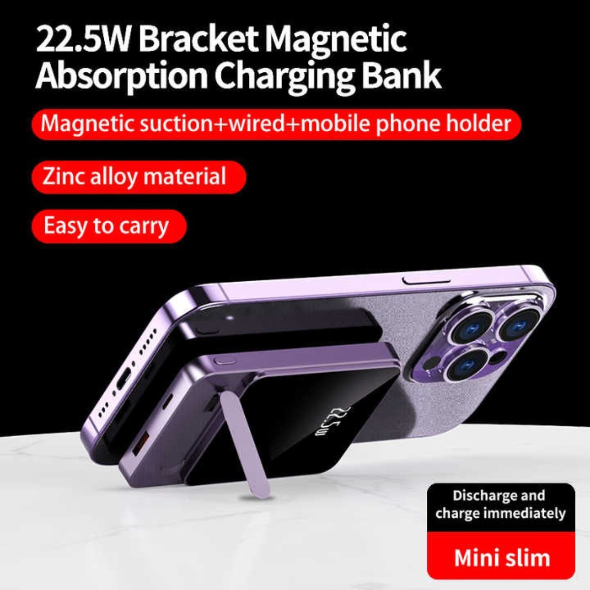 Magnetic Wireless Power Bank for iphone 5000mAh