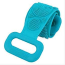 Axooms body scrubber belt bath brush silicone scrub back skin shower double exfoliating massager long cleaning easy side clean lathers for men & women