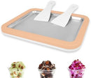 Rolled Ice Cream Maker | Instant Ice Cream Machine, White | 2 Spatulas, Frozen Yogurt Pan, DIY, Fun Family Activity for Parents & Kids, Quick Gelato Tray