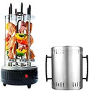 Professional Vertical Rotisserie Grill – Indoor Smokeless Electric BBQ Grill with 360° Auto-Rotating Skewer & Timer | Stainless Steel Countertop Kebab Maker for Home Use | 6 Skewers