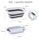 Foldable Multipurpose Collapsible Pet & Baby Bath Tub – 60 × 40 × 27.5 cm | PP+TPR, Lightweight, Space-Saving (Folds to 7 cm)