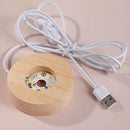 Axooms 3D Galaxy Crystal Ball Night Light, Solar System USB Crystal Lamp, Wooden Colorful Home Decor Gift for Teens, Boys and Girls