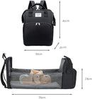Axooms 3-in-1 Baby Diaper Backpack with Portable Crib and Changing Pad, Waterproof Travel Diaper Bag for Newborns with Large Capacity, Stroller Straps and Insulated Pockets for Moms and Dads