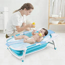 Portable Foldable Baby Bathtub for Infants and Toddlers - Blue