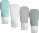 Axooms 4-Pack Silicone Travel Bottles, TSA-Approved 2 oz Leakproof Toiletry Set