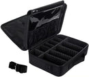 Axooms Three-Tier Large-Capacity Makeup Organizer Case for Brushes, Cosmetics, Curling Iron, and Hair Straightener