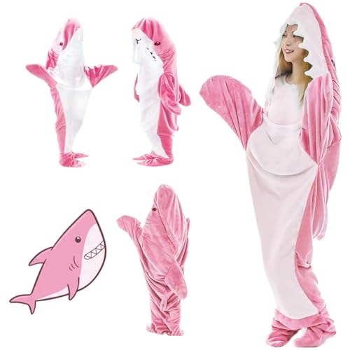 Wearable Shark Blanket Hoodie Onesie Adults/Kids