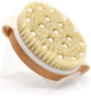 Axooms Wooden Bath Brush & Soft Nylon Mesh Loofah with Handle for Men and Women - 1 Piece, Multicolor