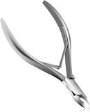 Axooms Professional Stainless-Steel Cuticle Nipper, Surgical-Grade Half-Jaw Nail and Dead Skin Trimmer with Double Spring