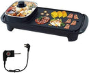 Axooms 2-in-1 Electric Grill & Hot Pot with Non-Stick Surface | Korean BBQ Grill with Glass Lid | 1350W | 53cm x 27cm