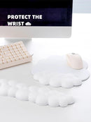 Axooms 17-Inch Cloud Keyboard Wrist Rest and Mouse Wrist Support, White