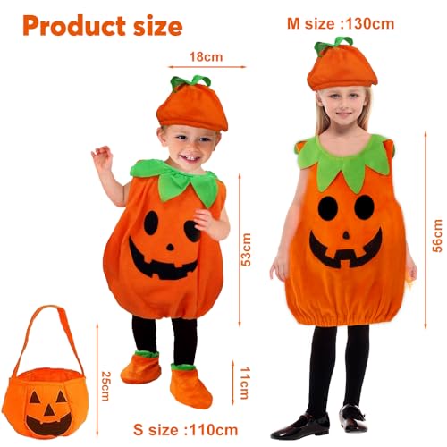 Kids Pumpkin Costume with Pumpkin Hat