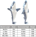 Super Soft Flannel Shark Hoodie for Adults/Kids