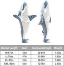 Super Soft Flannel Shark Hoodie for Adults/Kids