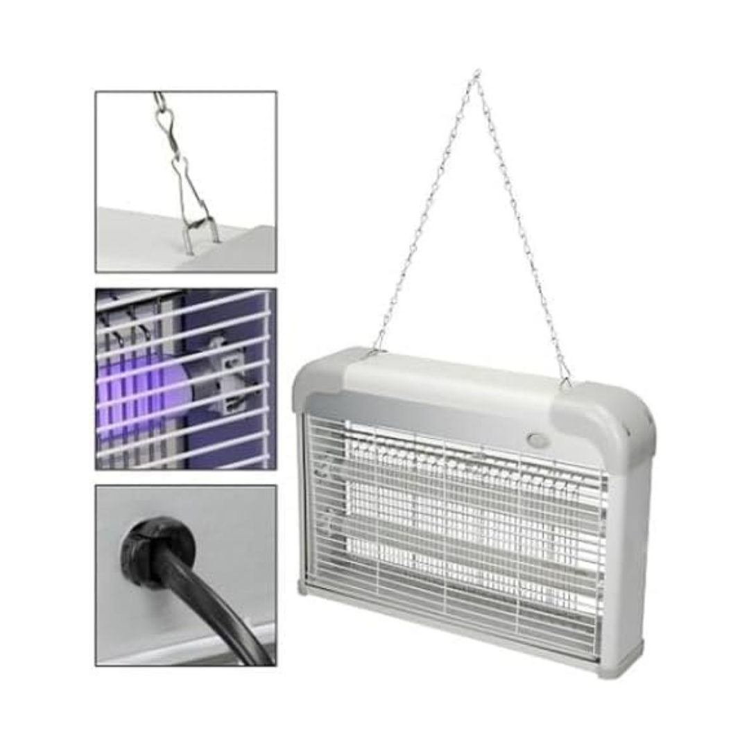 Axooms 16W Electronic Insect Killer – Indoor Bug Zapper with Dual UV Bulbs, Safe Mesh, Hanging Chain & Removable Tray