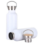 Axooms 500 ml Stainless Steel Water Bottle – 18/8, BPA-Free, Leak-Proof Ring Handle (White)