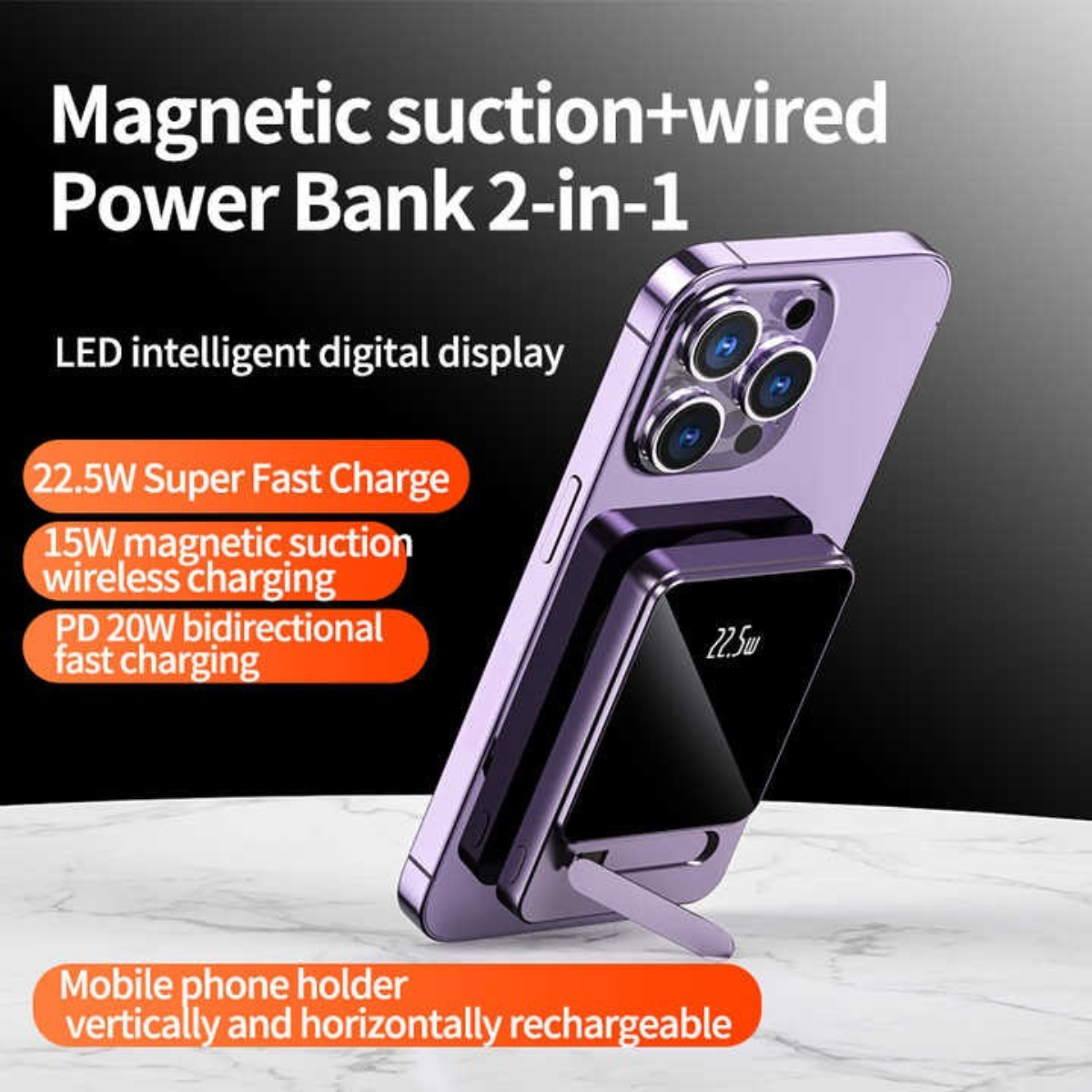 Magnetic Wireless Power Bank for iphone 5000mAh