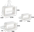 Axooms Transparent Travel Cosmetic Bag Set, 3 Pieces, Clear Toiletry Bags for Women and Girls
