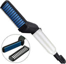 Axooms Beard Straightening Comb, Portable Hair and Beard Styling Brush for Men and Travel, White