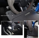 Axooms Multi-Function Car Steering Wheel Laptop Desk and Food Tray, Portable Tablet and Notebook Holder, Black ABS Plastic