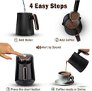 Electric Turkish Coffee Maker 600W – 0.5L Fast Brew for Turkish, Greek & Arabic Coffee with Auto Shut-Off, Drip-Free Spout & Comfortable Handle (Black & Gold)