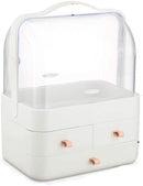 Axooms Water- and Dust-Resistant Desktop Cosmetics Case, Makeup Organizer and Storage Box with Drawers