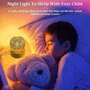 Axooms 3D Galaxy Crystal Ball Night Light, Solar System USB Crystal Lamp, Wooden Colorful Home Decor Gift for Teens, Boys and Girls