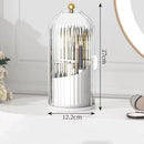 Axooms 360° Rotating Makeup Brush Organizer with Lid - Desktop Cosmetic Storage