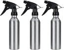 Axooms Refillable Water Spray Bottle - Aluminum Alloy 300ml Silver (Pack of 3)