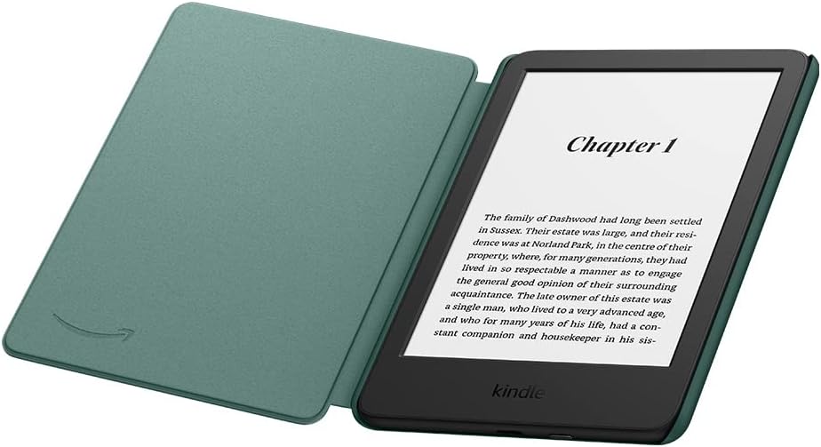 Fabric Cover for Kindle (Fits 2024 & 2022 Releases Only) – Auto Wake/Sleep, Magnetic Closure, Fold-Back Design, Lightweight – Premium Fabric with Microfiber Liner