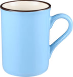 Axooms 5-Piece Stoneware Mug Set with Chrome Stand — 4 Colorful 280 ml Mugs for Coffee & Tea