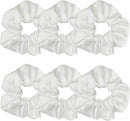 Axooms 6-Piece Satin Silk Scrunchie Set, Soft Ponytail Holders for Women and Girls, 4.3-Inch Pink Hair Ties