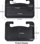 Axooms Multi-Function Car Steering Wheel Laptop Desk and Food Tray, Portable Tablet and Notebook Holder, Black ABS Plastic