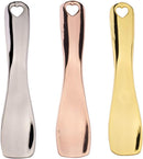 Axooms 3-Piece Metal Cosmetic Spatula Set for Skincare, Home and Salon Scooping Tools (Gold, Silver and Rose Gold)