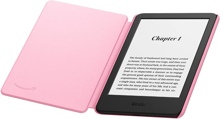 Fabric Cover for Kindle (Fits 2024 & 2022 Releases Only) – Auto Wake/Sleep, Magnetic Closure, Fold-Back Design, Lightweight – Premium Fabric with Microfiber Liner