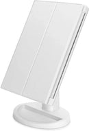 Axooms Tri-Fold LED Vanity Mirror, 1X/2X/3X Magnification, 21 Lights, Touch Control, 180° Rotation