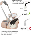 Hounsh Gray Baby Hip Seat Carrier with Adjustable Strap, Zipper Pocket, Soft Base, and Large Storage Space (Gray)