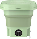 Axooms Small Automatic Portable Folding Washing Machine – Lightweight Mini Washer for Travel, Camping, Apartments & Underwear (Green)
