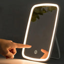 Axooms Portable LED Vanity Mirror with 3 Light Colors, Dimmable Touch Control & USB Rechargeability