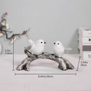 Axooms Small Animal Figurines - Black Bird Statues for Home Decor, Modern Ceramic Desktop & Bookshelf Decor for Bedroom, Living Room, Cabinet & Coffee Table (Black, 2 Pieces)